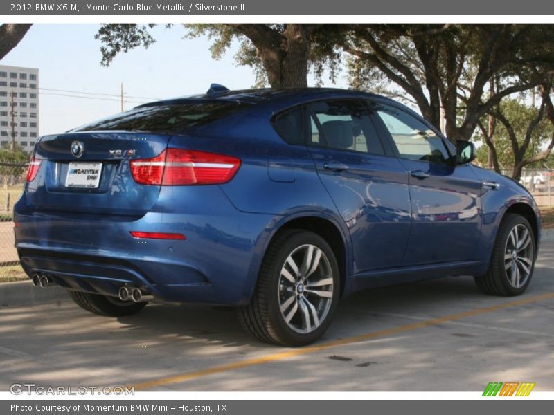 Monte Carlo Blue Metallic / Silverstone II 2012 BMW X6 M