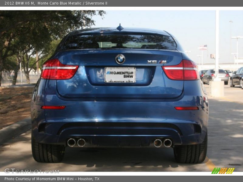 Monte Carlo Blue Metallic / Silverstone II 2012 BMW X6 M