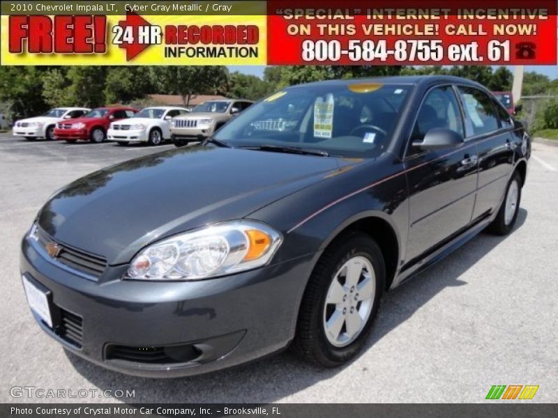 Cyber Gray Metallic / Gray 2010 Chevrolet Impala LT