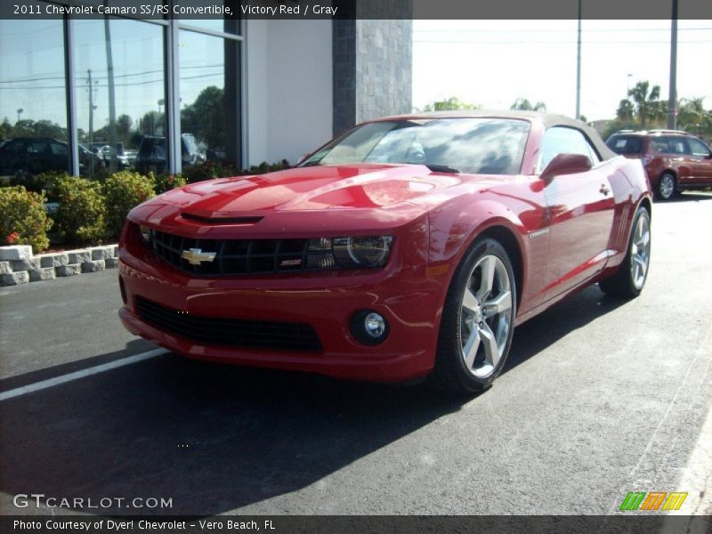 Victory Red / Gray 2011 Chevrolet Camaro SS/RS Convertible