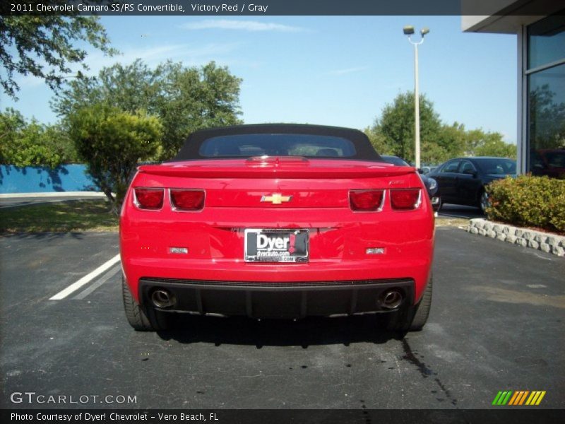 Victory Red / Gray 2011 Chevrolet Camaro SS/RS Convertible