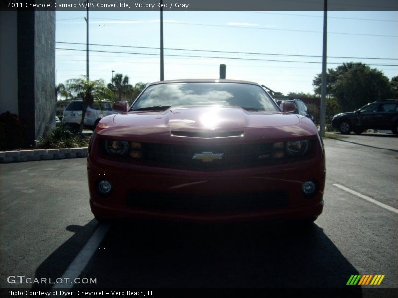Victory Red / Gray 2011 Chevrolet Camaro SS/RS Convertible