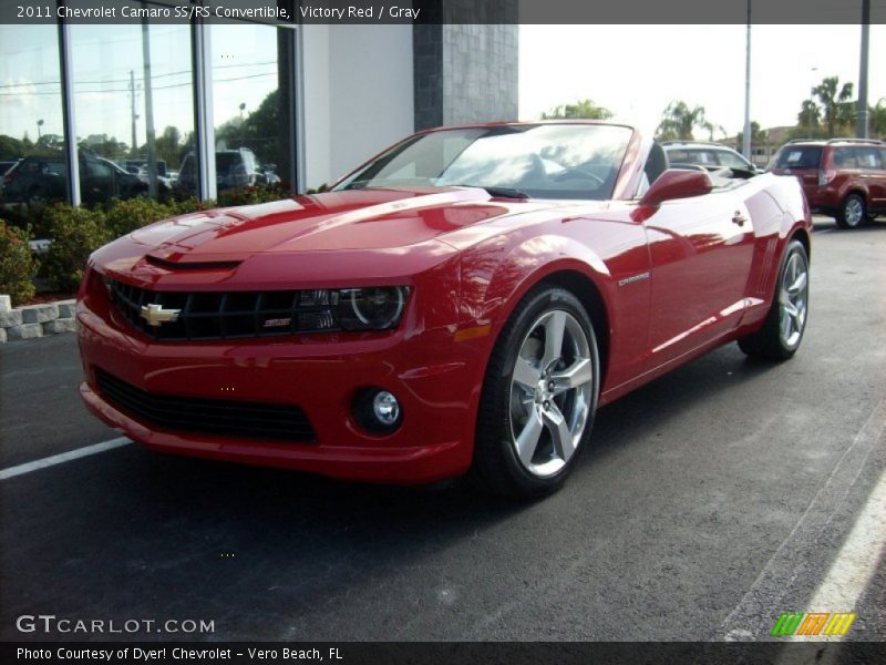 Victory Red / Gray 2011 Chevrolet Camaro SS/RS Convertible
