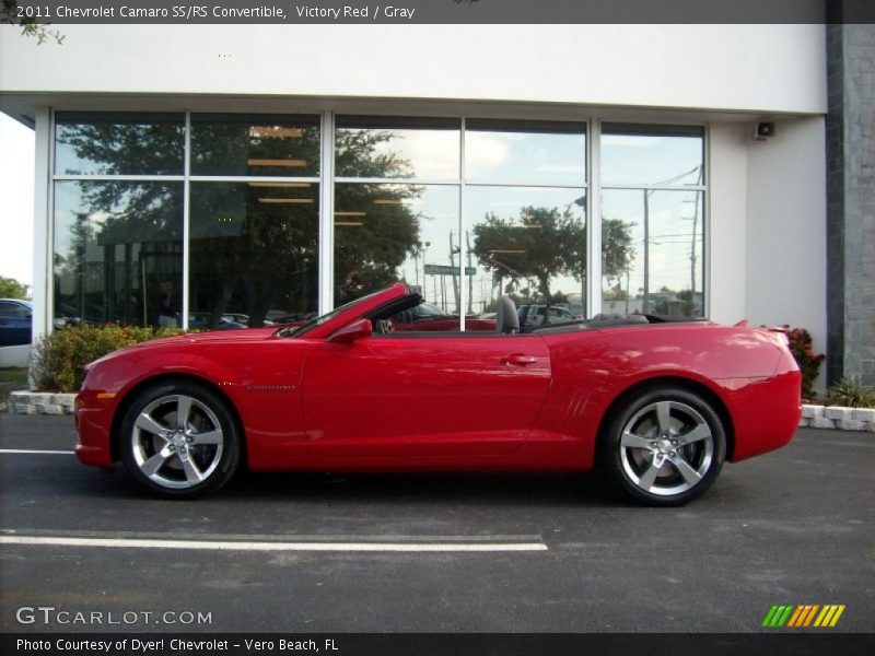 Victory Red / Gray 2011 Chevrolet Camaro SS/RS Convertible