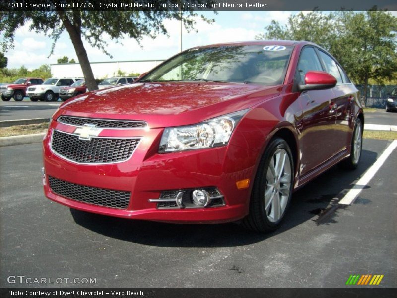 Crystal Red Metallic Tintcoat / Cocoa/Light Neutral Leather 2011 Chevrolet Cruze LTZ/RS