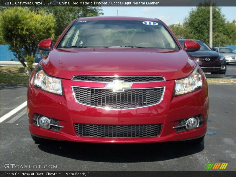 Crystal Red Metallic Tintcoat / Cocoa/Light Neutral Leather 2011 Chevrolet Cruze LTZ/RS