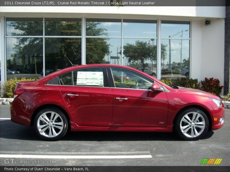 Crystal Red Metallic Tintcoat / Cocoa/Light Neutral Leather 2011 Chevrolet Cruze LTZ/RS