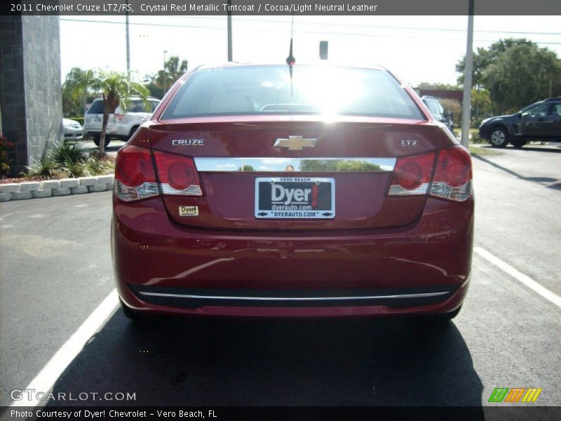 Crystal Red Metallic Tintcoat / Cocoa/Light Neutral Leather 2011 Chevrolet Cruze LTZ/RS