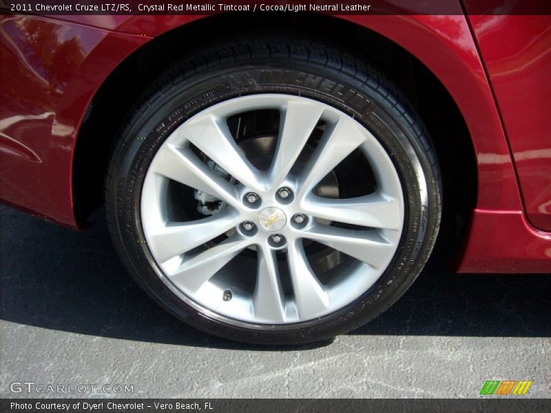 Crystal Red Metallic Tintcoat / Cocoa/Light Neutral Leather 2011 Chevrolet Cruze LTZ/RS