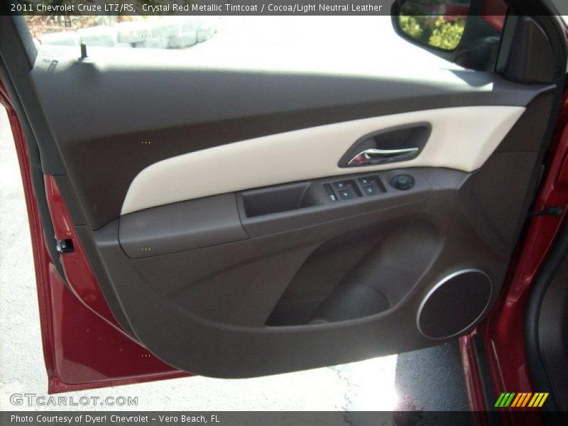 Crystal Red Metallic Tintcoat / Cocoa/Light Neutral Leather 2011 Chevrolet Cruze LTZ/RS
