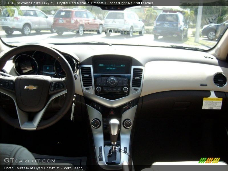 Crystal Red Metallic Tintcoat / Cocoa/Light Neutral Leather 2011 Chevrolet Cruze LTZ/RS