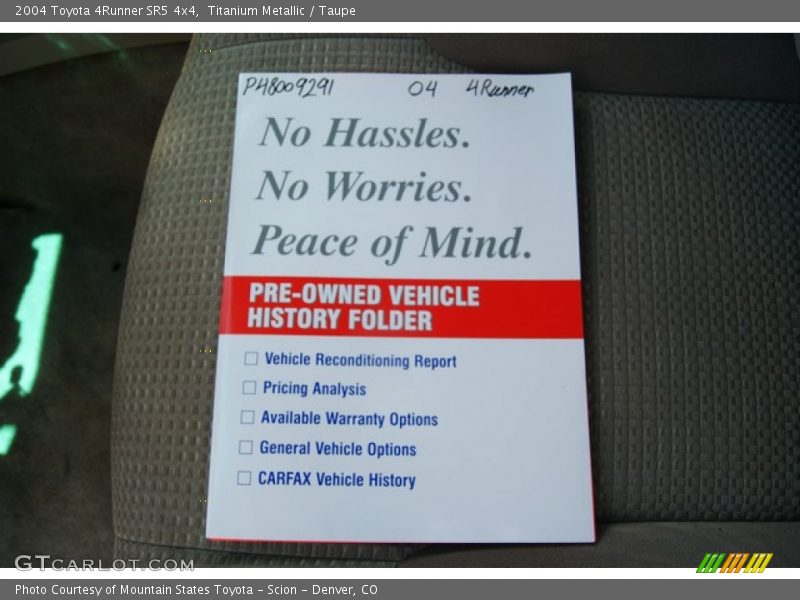 Titanium Metallic / Taupe 2004 Toyota 4Runner SR5 4x4