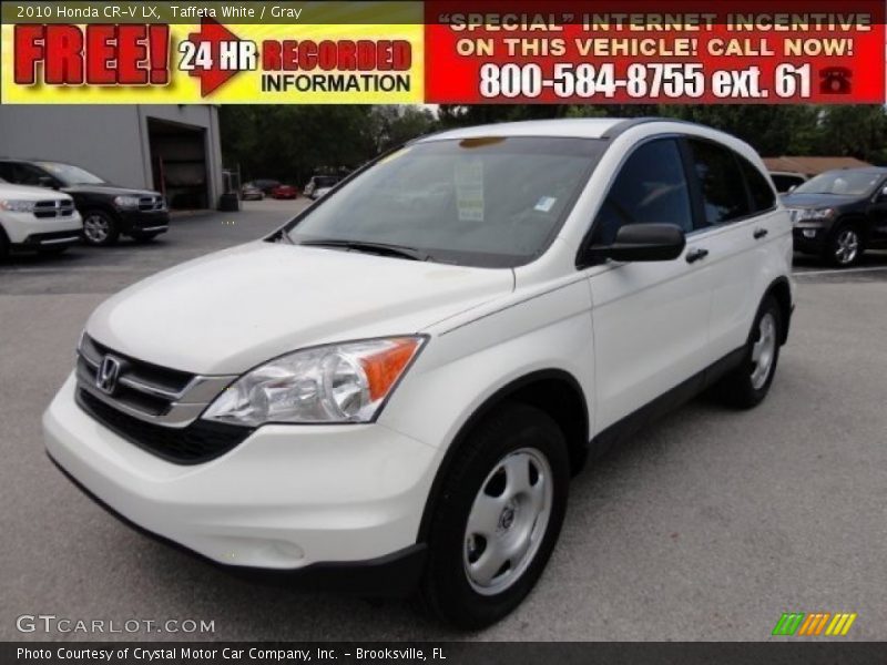 Taffeta White / Gray 2010 Honda CR-V LX