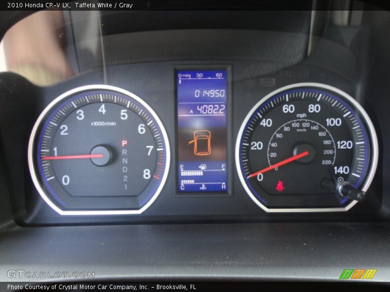Taffeta White / Gray 2010 Honda CR-V LX