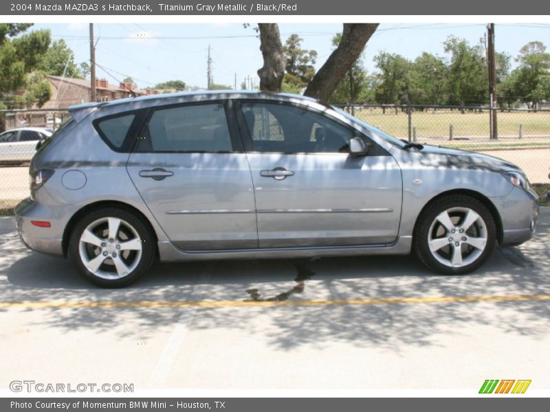 Titanium Gray Metallic / Black/Red 2004 Mazda MAZDA3 s Hatchback
