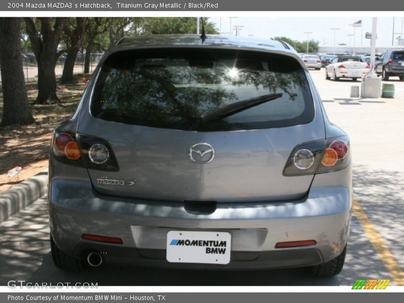 Titanium Gray Metallic / Black/Red 2004 Mazda MAZDA3 s Hatchback