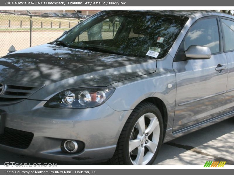 Titanium Gray Metallic / Black/Red 2004 Mazda MAZDA3 s Hatchback