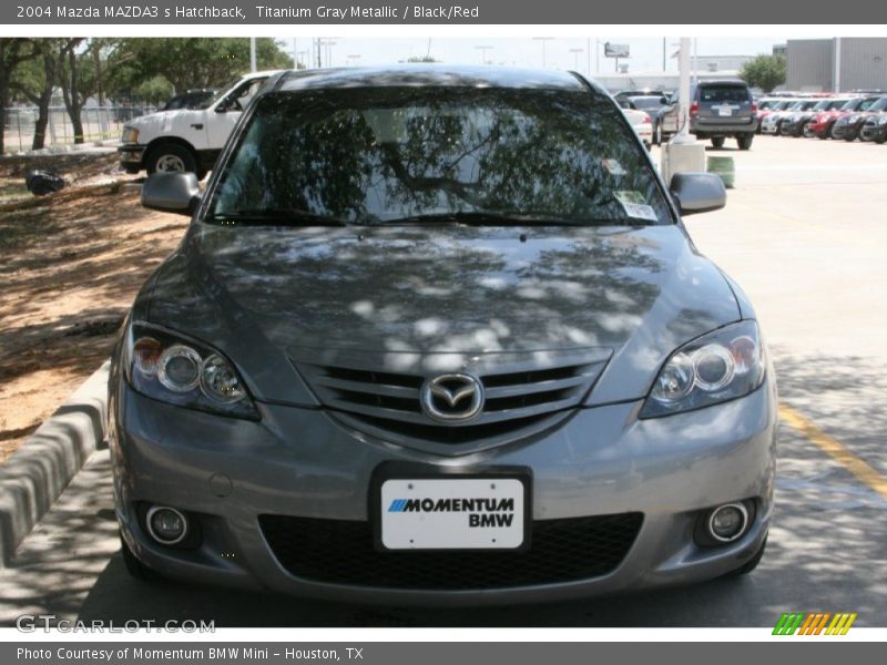 Titanium Gray Metallic / Black/Red 2004 Mazda MAZDA3 s Hatchback