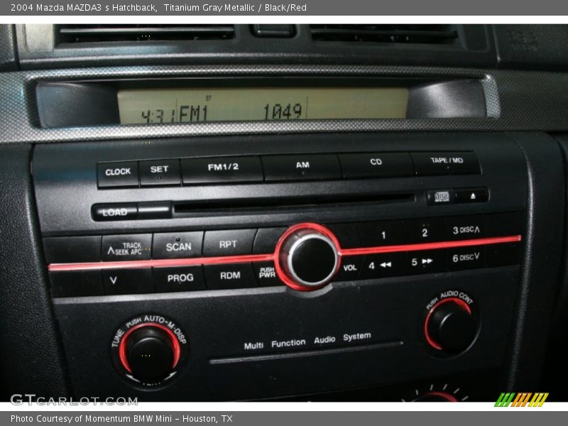 Titanium Gray Metallic / Black/Red 2004 Mazda MAZDA3 s Hatchback