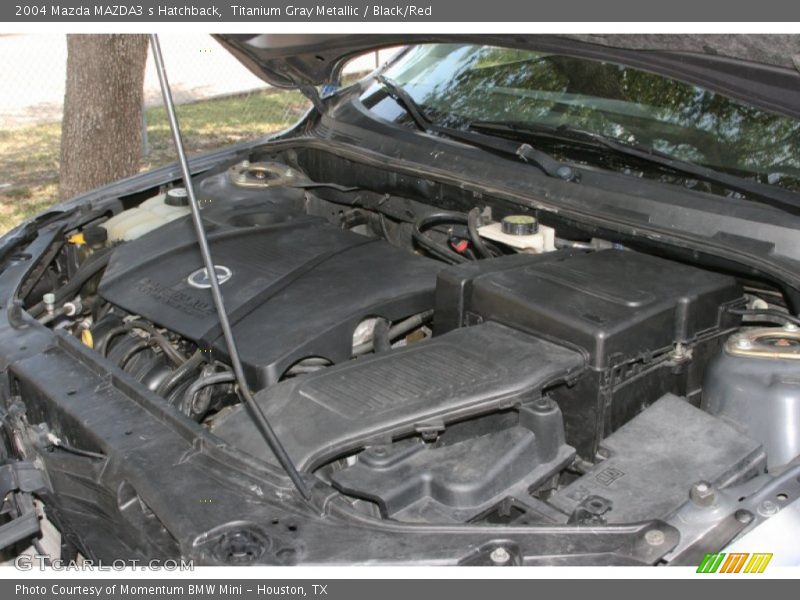 Titanium Gray Metallic / Black/Red 2004 Mazda MAZDA3 s Hatchback