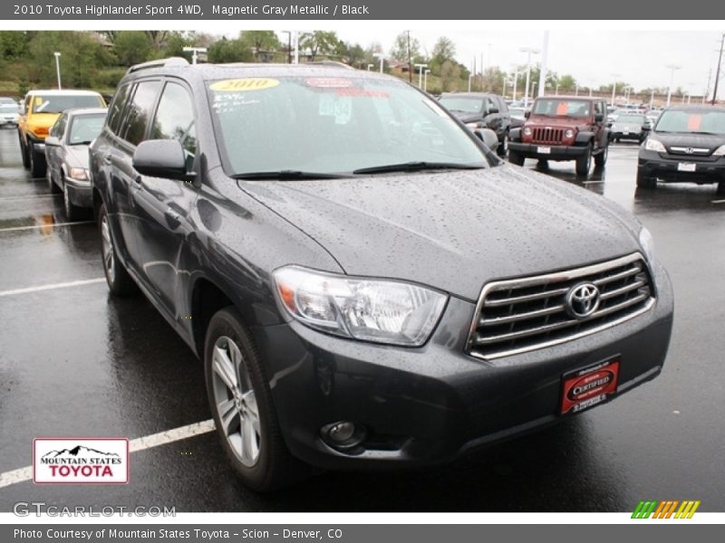 Magnetic Gray Metallic / Black 2010 Toyota Highlander Sport 4WD