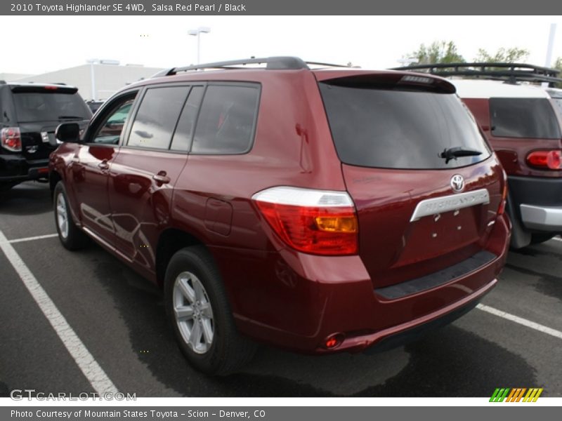 Salsa Red Pearl / Black 2010 Toyota Highlander SE 4WD