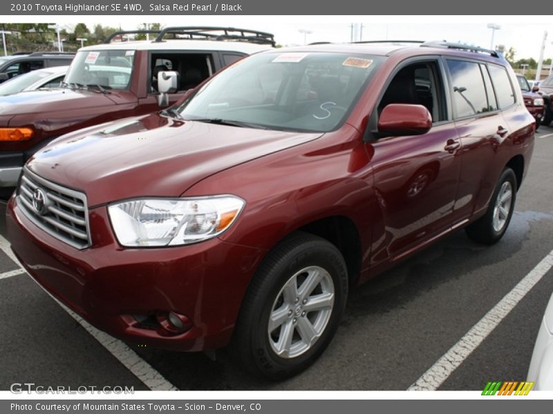 Salsa Red Pearl / Black 2010 Toyota Highlander SE 4WD