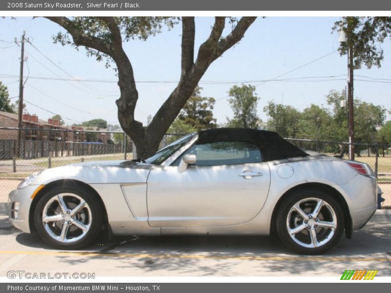 Silver Pearl / Black 2008 Saturn Sky Roadster