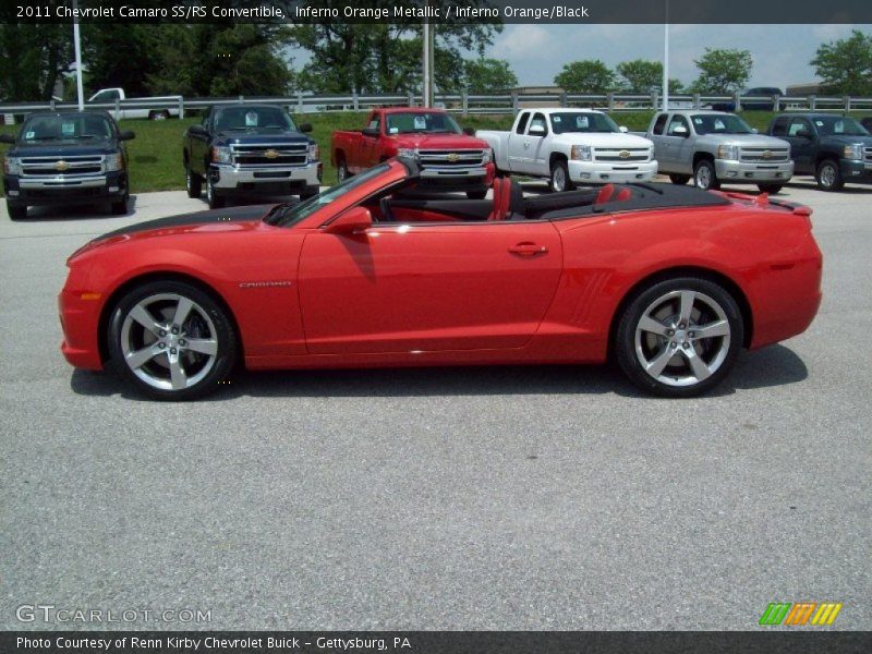 Inferno Orange Metallic / Inferno Orange/Black 2011 Chevrolet Camaro SS/RS Convertible