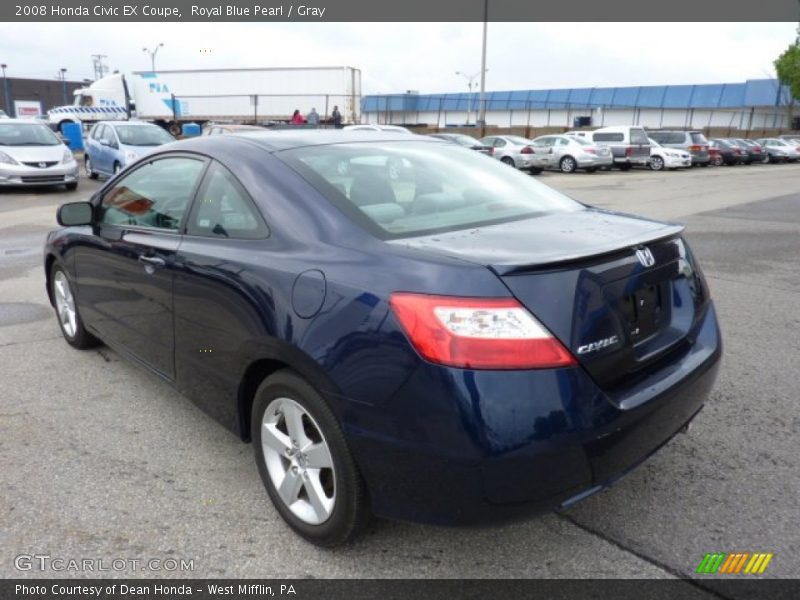 Royal Blue Pearl / Gray 2008 Honda Civic EX Coupe