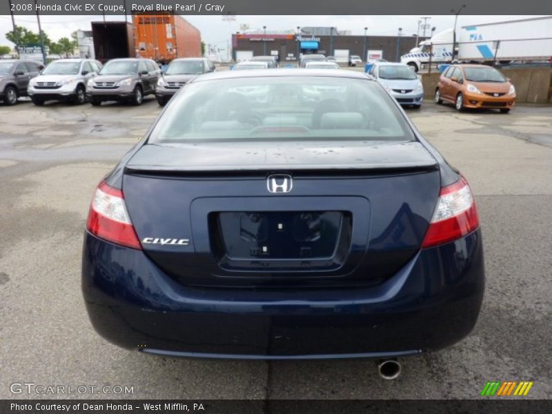 Royal Blue Pearl / Gray 2008 Honda Civic EX Coupe