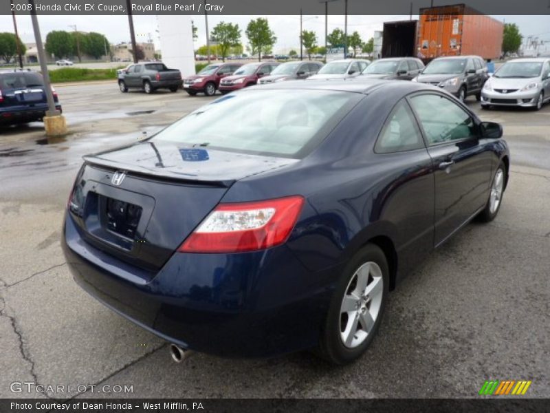 Royal Blue Pearl / Gray 2008 Honda Civic EX Coupe