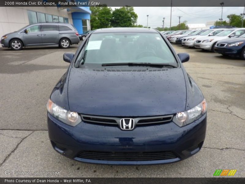 Royal Blue Pearl / Gray 2008 Honda Civic EX Coupe