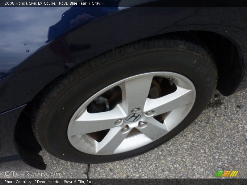 Royal Blue Pearl / Gray 2008 Honda Civic EX Coupe