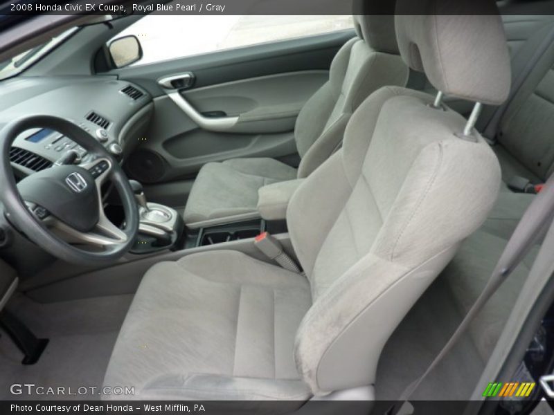 Royal Blue Pearl / Gray 2008 Honda Civic EX Coupe