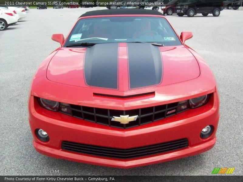 Inferno Orange Metallic / Inferno Orange/Black 2011 Chevrolet Camaro SS/RS Convertible