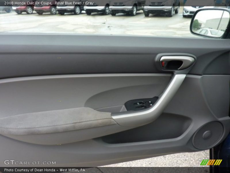 Royal Blue Pearl / Gray 2008 Honda Civic EX Coupe