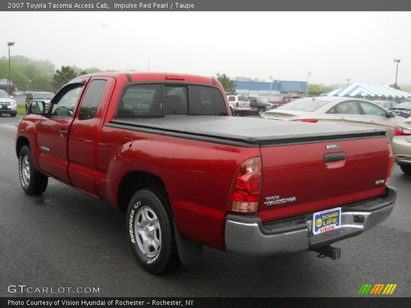 Impulse Red Pearl / Taupe 2007 Toyota Tacoma Access Cab