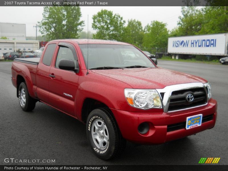 Impulse Red Pearl / Taupe 2007 Toyota Tacoma Access Cab