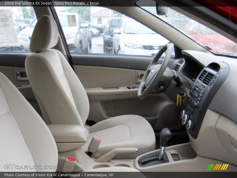 Spicy Red Metallic / Beige 2009 Kia Spectra EX Sedan
