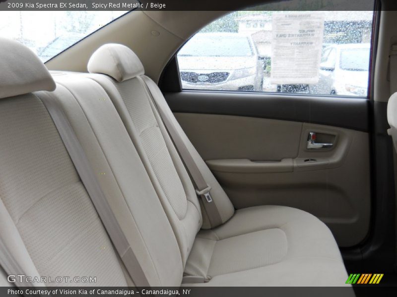 Spicy Red Metallic / Beige 2009 Kia Spectra EX Sedan