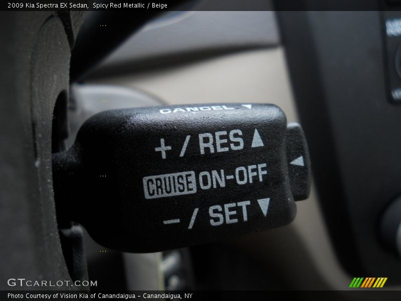 Spicy Red Metallic / Beige 2009 Kia Spectra EX Sedan