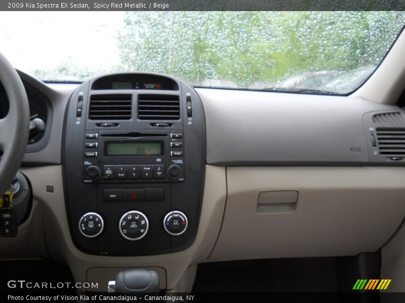 Spicy Red Metallic / Beige 2009 Kia Spectra EX Sedan