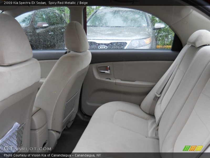 Spicy Red Metallic / Beige 2009 Kia Spectra EX Sedan
