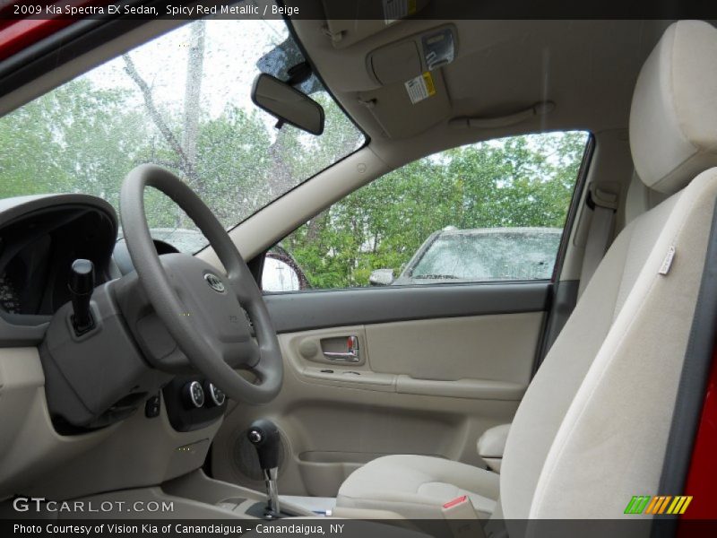 Spicy Red Metallic / Beige 2009 Kia Spectra EX Sedan