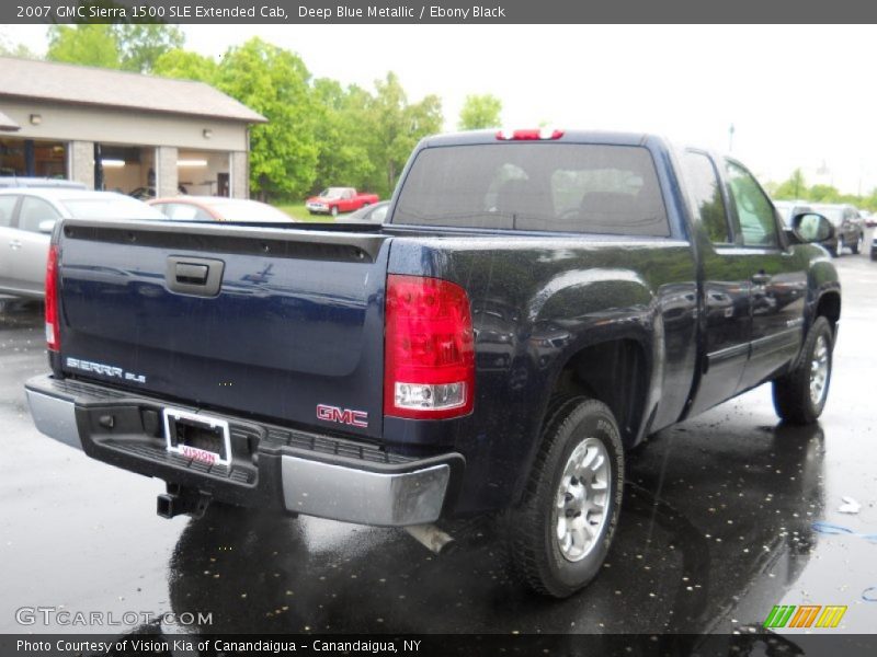 Deep Blue Metallic / Ebony Black 2007 GMC Sierra 1500 SLE Extended Cab