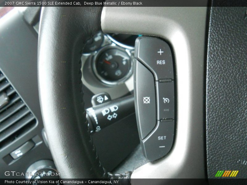 Deep Blue Metallic / Ebony Black 2007 GMC Sierra 1500 SLE Extended Cab