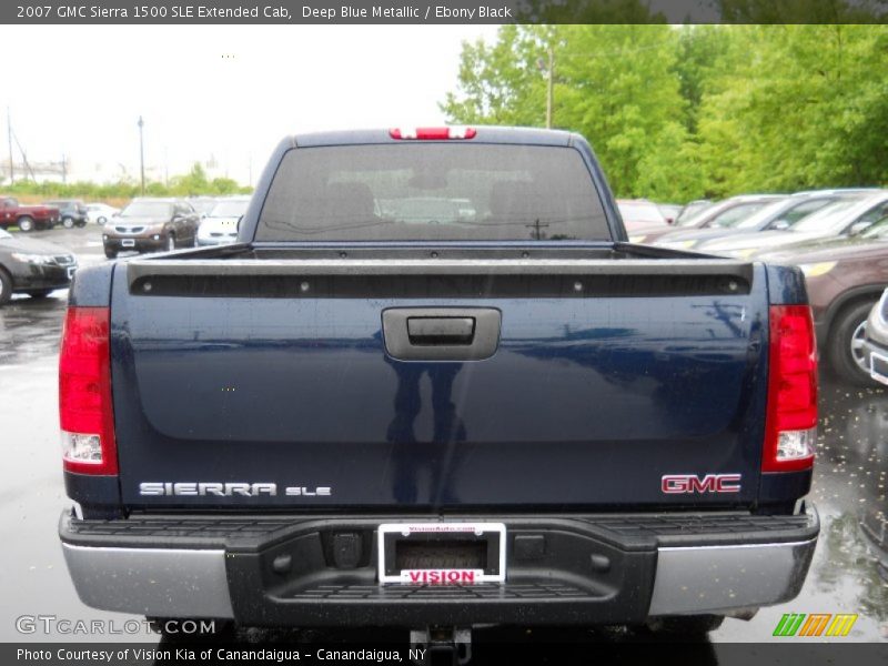 Deep Blue Metallic / Ebony Black 2007 GMC Sierra 1500 SLE Extended Cab