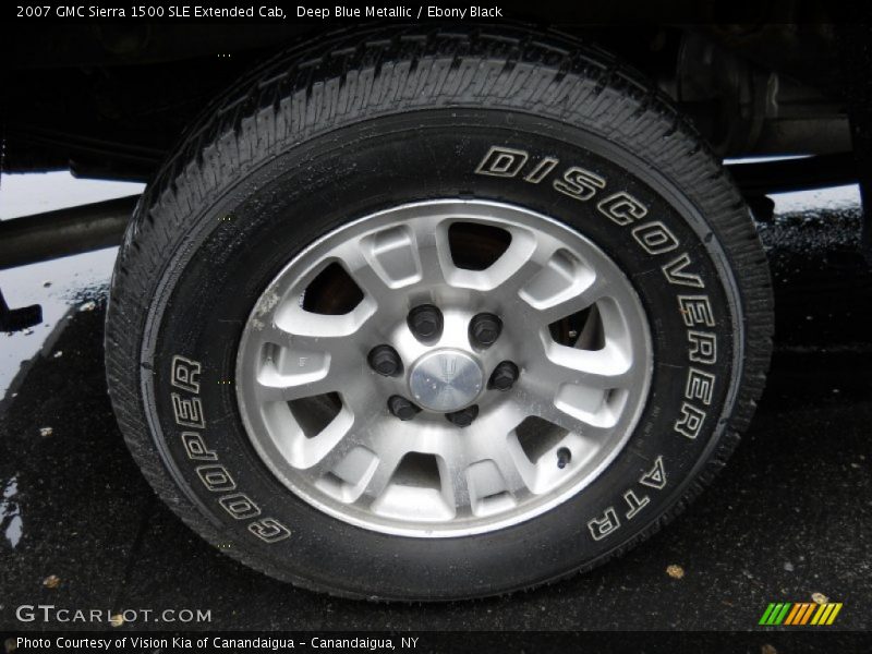 Deep Blue Metallic / Ebony Black 2007 GMC Sierra 1500 SLE Extended Cab