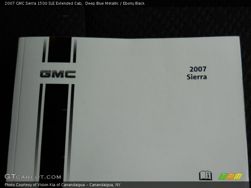 Deep Blue Metallic / Ebony Black 2007 GMC Sierra 1500 SLE Extended Cab